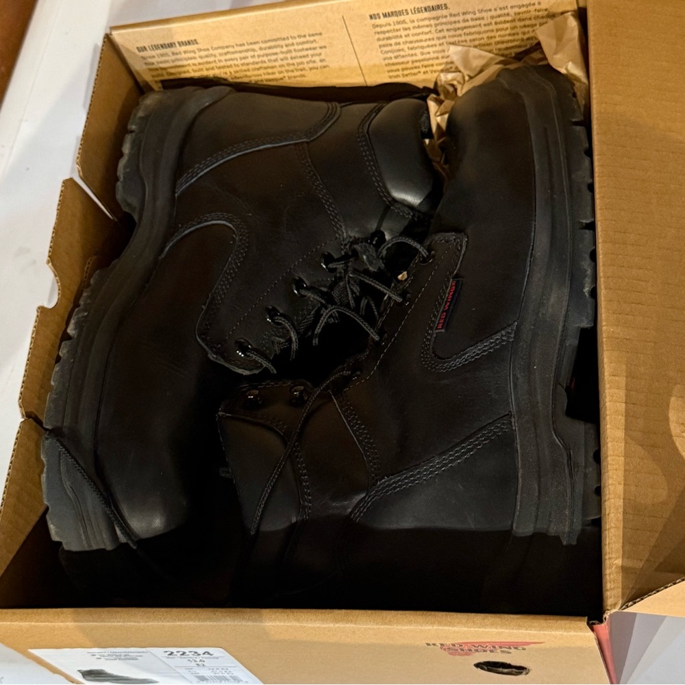 Red Wing Shoes Black Leather Men's Boots